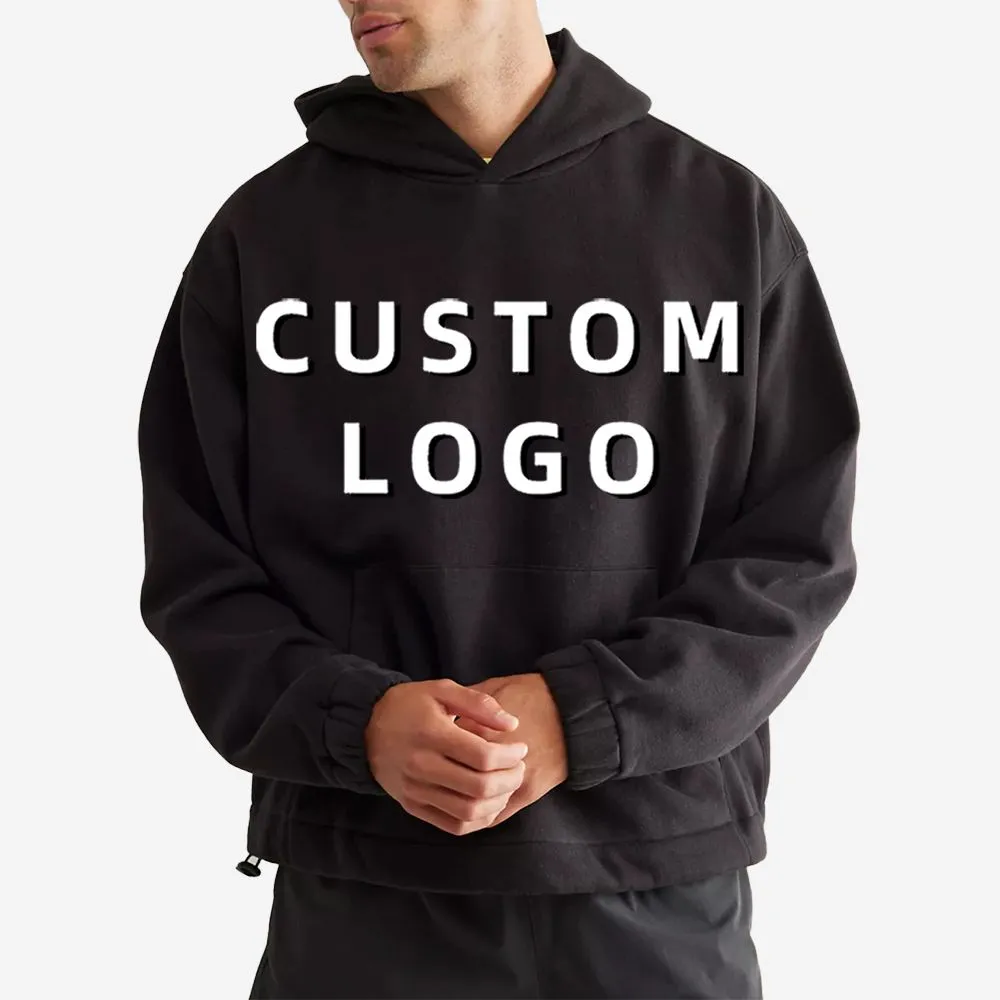 Custom Logo Black Hoodies
